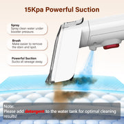 WHALL Portable Carpet Cleaner Machine, 15KPa Suction, Dual Water Tanks, Wide Brush, 8.57 lb, DY-508B