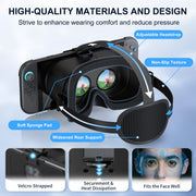 AIJUNCT VR Headset for Nintendo Switch 2, Adjustable HD Lenses, Comfortable Lightweight Design with Elastic Head Strap, 3D Virtual Reality Gaming Goggles