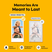 Kodak Mini Shot 2 Retro Instant Digital Camera and Photo Printer, 4PASS Dye Sublimation, Bluetooth, White, C210RW 60BNDL