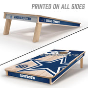 YouTheFan Dallas Cowboys 2x4 Cornhole Game, Officially Licensed NFL Tailgating Toss Game with Wood Boards and 8 Team Bags, 24 in x 48 in, 4606995