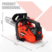Vetoper 12 in. Gas Chainsaw, 25.4 CC, 1.2 HP, Lightweight One-Hand Operation, Automatic Chain Oiler, Quick Stop Chain Brake, Orange