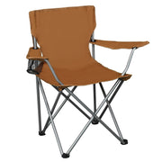 Ozark Trail FC-96806WFB Basic Quad Folding Camp Chair with Cup Holder, Brown, Portable Seating