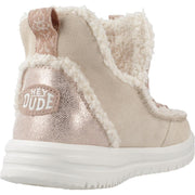 Hey Dude Camden Suede Cozy Women's Tan Water-Resistant Boots, Medium 6, Pull-On, Round Toe, 42031-265