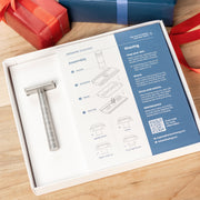 Henson Shaving AL13 Safety Razor Shaving Kit with Aluminum Stand and 100 Double-Edge Blades