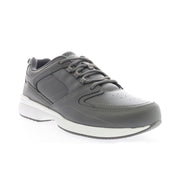 Propet Life Walker Sport Men's Walking Shoes, Dark Grey Leather, 17 X-Wide, Lace-Up, Removable Footbed, MAA272L