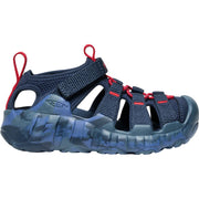 KEEN Hyperport H2 Children's Sandals, Breathable, Quick-Dry Nylon Straps, Secure Lace Lock Bungee, Navy Red, Size 6, 1030835