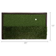Athletic Works Dual Surface Golf Practice Mat, Heavy-Duty Synthetic Grass, Non-Slip Rubber Base, Green, 1 ft x 2 ft, WAL016
