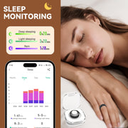 Hivisuals MUMUCREAM Mart Fitness Tracking Ring, Sleep Monitor, 5-Day Battery, Gold, Size 8