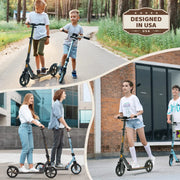 UPGO HBCO Kick Scooter for Ages 6+, Kids, Teens & Adults, 240 LB Max Load, Foldable, 8-Inch Wheels, Orange