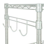 Hyper Tough HTF228082874001 3-Tier Multipurpose Rolling Cart, Chrome