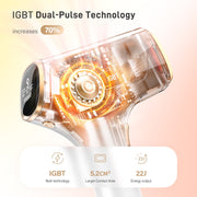 JOOYEE AI06 IPL Laser Hair Removal Device, 5.2 cm Contact Window, Painless with 9 Energy Levels and 3 Modes, White