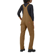 Dickies Womens Double Front Bib Overall, Cotton-Blend, Reinforced Panels, 11 Pockets, Mushroom, Medium Regular FB839MR1