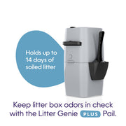 Litter Genie Plus Cat Litter Disposal System with Odor Seal, Compact Silver Pail