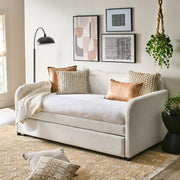 Better Homes & Gardens 2951DBT Juliet Twin Boucle Daybed with Trundle, Ivory