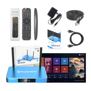 TLHDEL SuperBox S6-Max Streaming Device, 4GB DDR RAM, 64GB eMMC Storage, Android 12, Wi-Fi 6, 1000Mbps Ethernet, Bluetooth Voice Remote, Alloy Case