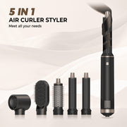 PKALQ 5 in 1 Hair Styling Tool Blow Dryer Brush with Air-Wrapping Technology, Negative Ion, Detachable Hot Air Brush