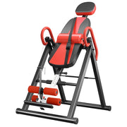 Neche RW08032 Heavy Duty Inversion Table 300lb Capacity Foldable Back Stretcher with Adjustable Protective Belt for Back Pain Relief Red