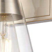Elk Home Brookville 1-Light Vanity Light with Burnished Brass Finish and Clear Glass Shade, 5-Inch Wide, 47670/1