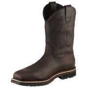 Irish Setter Kittson Waterproof Square Steel Toe Western Work Boots for Men- Dark Brown - 9.5M