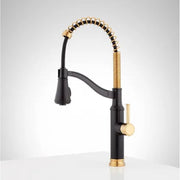 Signature Hardware 457068 Caribana 1.75 GPM Single handle Kitchen Faucet, Brushed Gold