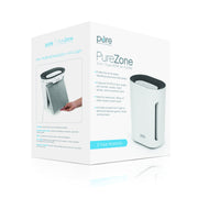 Pure Enrichment PureZone True HEPA Air Purifier, 4-Stage Filtration with UV-C Light, Mist Gray, 200 sq ft Coverage, 3 Fan Speeds, PEAIRPLG-RT