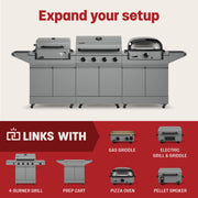TYTUS Emberwood Charcoal Tabletop Grill, 421 Sq In Cooking Area, Porcelain-Enameled Cast Iron Grates, Gunmetal Gray, Portable, TDT-GHS-CHAR