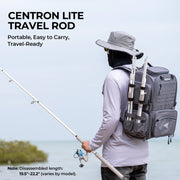 KastKing Centron Lite Travel Fishing Rod, Lightweight IM6 Graphite, Portable 4-Piece Spinning and Casting Rods, Medium Power, Fast Action, EVA Handle