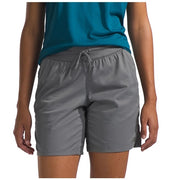 The North Face Women's Aphrodite Motion Bermuda Shorts, Moisture Wicking, 4-Way Stretch, Adjustable Elastic Waistband, Smoked Pearl, Small Long, NF0A86YJ0UZ