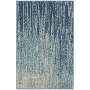 Nourison Passion Navy Light Blue Area Rug, Polypropylene, Loomed, Rectangle, 1 ft 10 in x 2 ft 10 in, PSN09