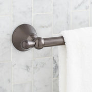 Signature Hardware Traditional 27-1/8 in Towel Bar, Brushed Nickel, Wall Mounted, 955108