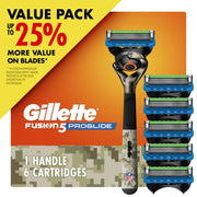Gillette Fusion5 ProGlide Salute to Service Edition Men's Razor with 6 Blade Refills
