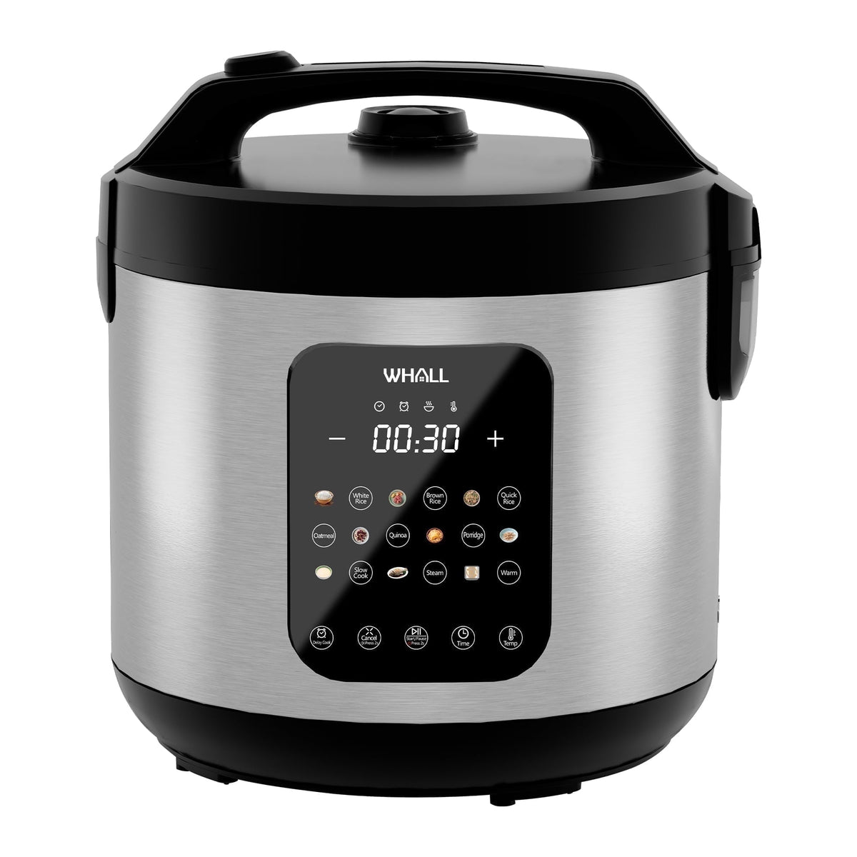 WHALL Digital Rice Cooker, 5 Qt, 9 Cooking Programs, 20-Cup Capacity ...