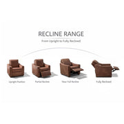 Better Homes & Gardens BH3536211066168 Allen Power Recliner Chair, Cocoa Faux Leather