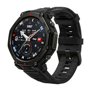 Amazfit T-Rex 3 Pro Smartwatch, 48mm Sapphire AMOLED Display, Titanium Bezel, Dual-Band GPS, Offline Maps, 25-Day Battery, Built-In Flashlight, 10 ATM Water Resistant, Tactical Black, A2444