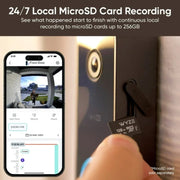 Wyze Wired IP65 Weather Resistant Video Doorbell, Black