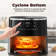 WiseStone Air Fryer 6QT Toaster Oven Kitchen Appliances with 8 Cooking Presets, 8-in-1 Max Crisp, Air Fry