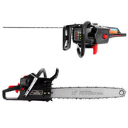 Topteng Gasoline Chainsaw, 62CC 2-Cycle Engine, 22 in. Bar, Safety-Enhanced Design, Red