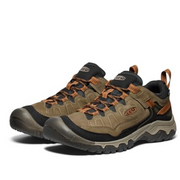 KEEN 1030691 Targhee IV Waterproof Hiking Shoes for Men - Sea Turtle/Roasted Pecan - 10M