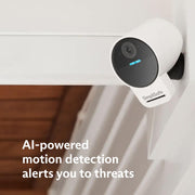 SimpliSafe Outdoor Camera Series 2, 1080p HD, AI Threat Detection, Two-Way Audio, 140 Field of View, Weather-Resistant, White