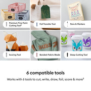Cricut Explore 5 Smart Die-Cutting Machine Starter Bundle, Cream, Corded Electric, Anti-Slip Design, 2012404