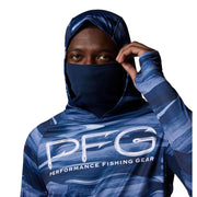 Columbia Super Terminal Tackle Vent Hoodie, Moisture-Wicking, UPF 50 Sun Protection, Collegiate Navy Obsidian, Small, 203313