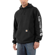 Carhartt Loose-Fit Midweight Logo Hoodie - Black - S