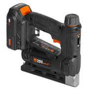 WEN 20V Max Cordless 2-in-1 18-Gauge Brad Nailer and T50 Crown Stapler with 2.0Ah Battery and Charger, 20539