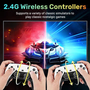 ZYTKWT M15 Video Game Console, Portable 1080P HDMI Output, Dual 2.4G Wireless Controllers, 64GB Memory with 40,000+ Games, 28 Emulators