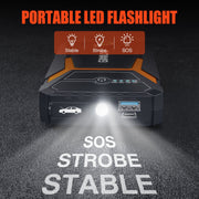 Gooloo Car Jump Starter, 1500A Peak, 12V Battery Jump Box with LED Flashlight and Built-in Compass, Orange, GE1500X