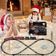 BUBUQE Kids Metal Alloy Christmas Train Toys Steam Locomotive