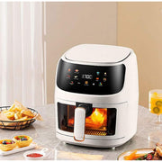 Unbranded Large Colorful Touch Screen Air Fryer, 6L White
