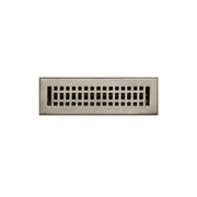 Contemporary Brass Floor Register - Brushed Nickel 2-1/4