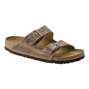 Birkenstock Arizona Soft Footbed Men's Sandal, Oiled Leather, Tobacco Brown, Adjustable Buckle Straps