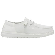 HEYDUDE Wendy Funk Mono Slip-On Casual Shoes for Ladies - White - 9M